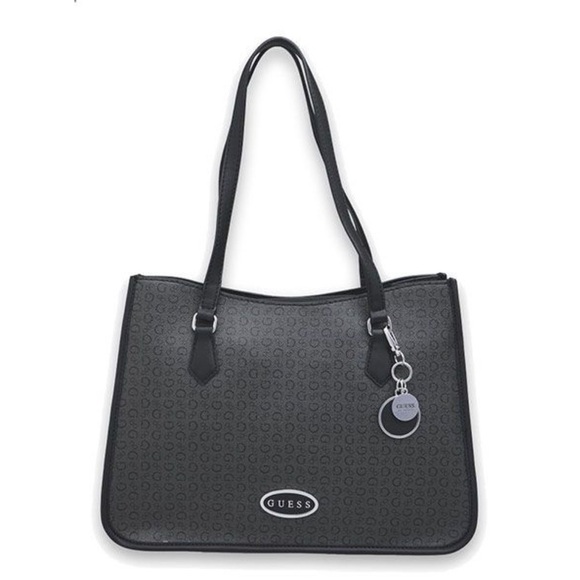 New GUESS Rosette Black Tote - Picture 1 of 8
